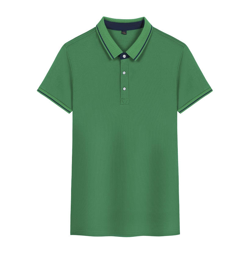 Cross-border classic fringed ice silk new short-sleeved lapel polo for both men and women, fashionable and casual polo for both men and women, simple and comfortable short-sleeved trendy polo detail image 8