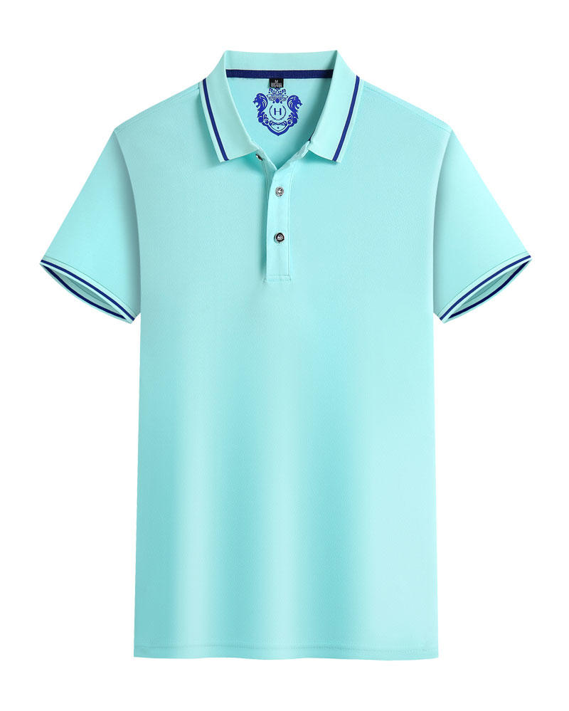 Cross-border chiffon classic ribbed lapel summer short-sleeved POLO shirt, a lightweight, breathable, sweat-absorbent, quick-drying, comfortable for both men and women detail image 13