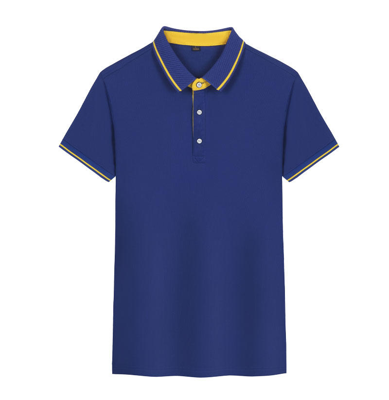 Cross-border classic fringed ice silk new short-sleeved lapel polo for both men and women, fashionable and casual polo for both men and women, simple and comfortable short-sleeved trendy polo Item Picture