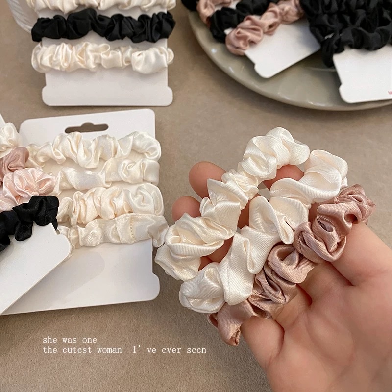 French large intestine hair band, women's spring and summer hair tie, ponytail hair tie, high elasticity and durable rubber band, high-end hair accessory detail image 2