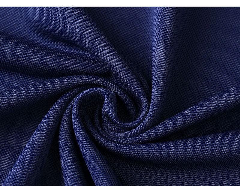 Cross-border LM double-stripe high-quality imitation cotton ice silk fiber new short-sleeved lapel polo for both men and women, fashionable and casual polo for both men and women, simple and comfortable short-sleeved trendy polo detail image 5