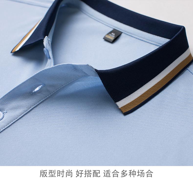 Cross-border wide jacquard fringe lapel new short-sleeved lapel polo for both men and women, fashionable and casual polo for both men and women, simple and comfortable short-sleeved trendy polo detail image 5