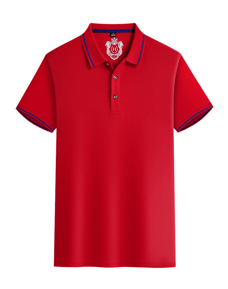 Cross-border chiffon classic ribbed lapel summer short-sleeved POLO shirt, a lightweight, breathable, sweat-absorbent, quick-drying, comfortable for both men and women Item Picture