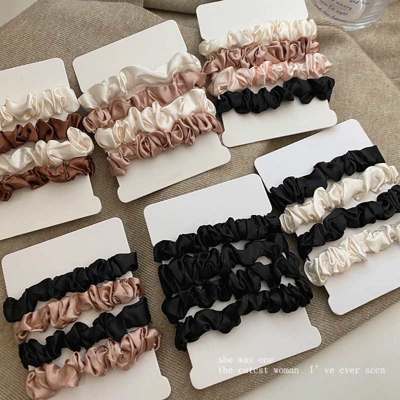 French large intestine hair band, women's spring and summer hair tie, ponytail hair tie, high elasticity and durable rubber band, high-end hair accessory detail image 3