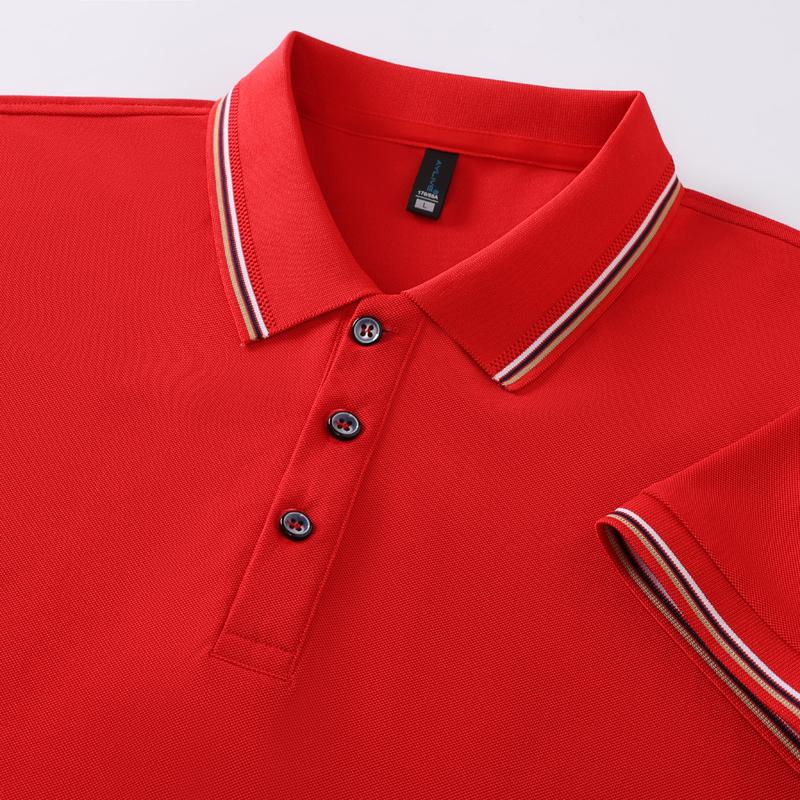 Cross-border ice Sensation Solona color-block lapel new short-sleeved lapel polo for both men and women, fashionable and casual polo for both men and women, simple and comfortable short-sleeved trendy polo detail image 8