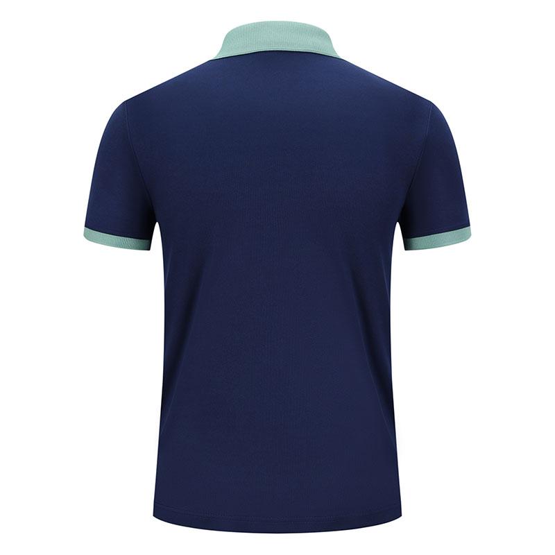Cross-border color-blocking sporty new short-sleeved lapel polo for both men and women, fashionable and casual polo for both men and women, simple and comfortable short-sleeved trendy polo detail image 9
