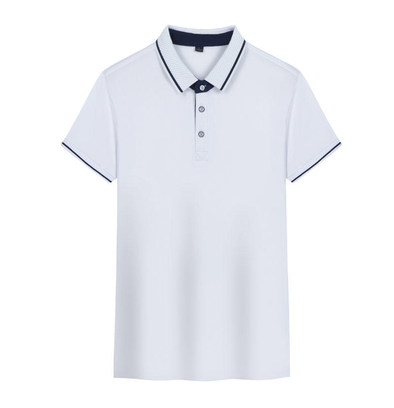 Cross-border classic fringed ice silk new short-sleeved lapel polo for both men and women, fashionable and casual polo for both men and women, simple and comfortable short-sleeved trendy polo detail image 16