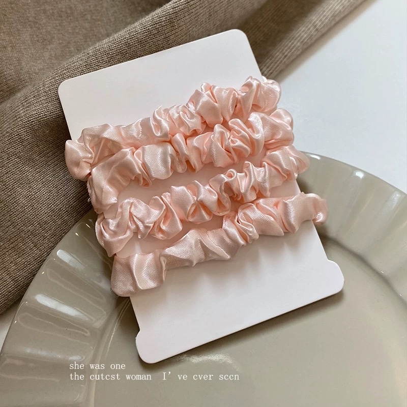 French large intestine hair band, women's spring and summer hair tie, ponytail hair tie, high elasticity and durable rubber band, high-end hair accessory detail image 7