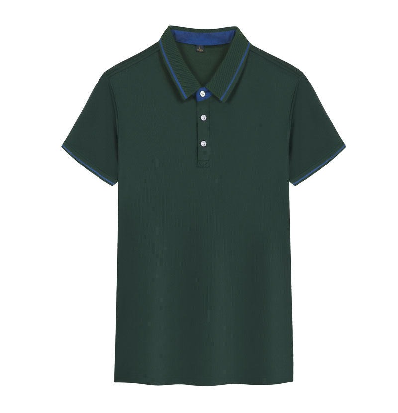 Cross-border classic fringed ice silk new short-sleeved lapel polo for both men and women, fashionable and casual polo for both men and women, simple and comfortable short-sleeved trendy polo detail image 9