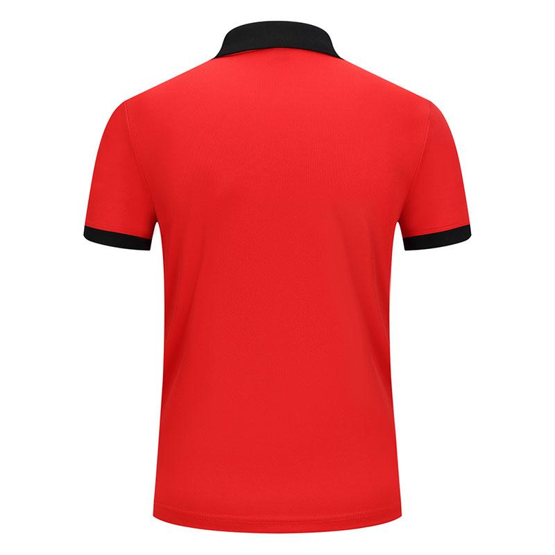 Cross-border color-blocking sporty new short-sleeved lapel polo for both men and women, fashionable and casual polo for both men and women, simple and comfortable short-sleeved trendy polo detail image 5