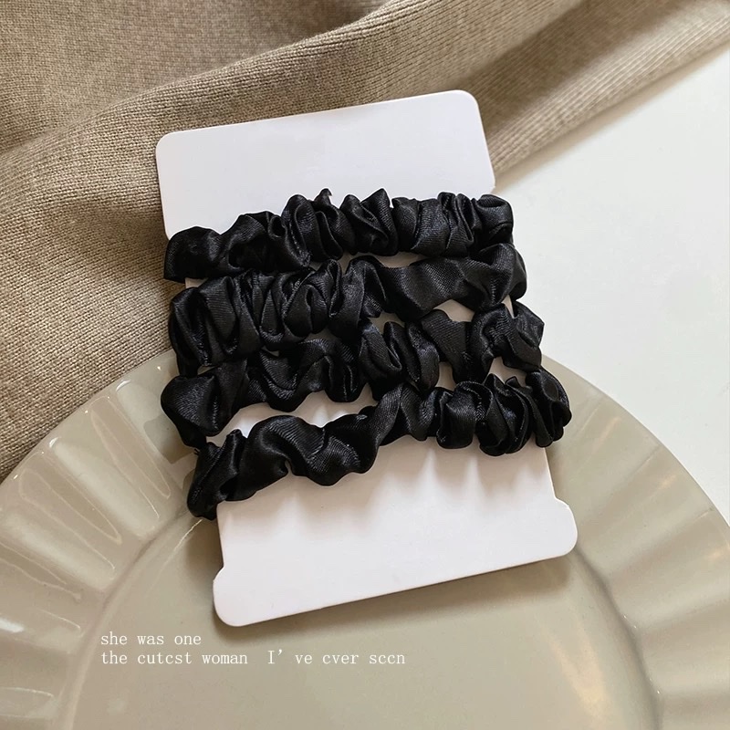 French large intestine hair band, women's spring and summer hair tie, ponytail hair tie, high elasticity and durable rubber band, high-end hair accessory detail image 4