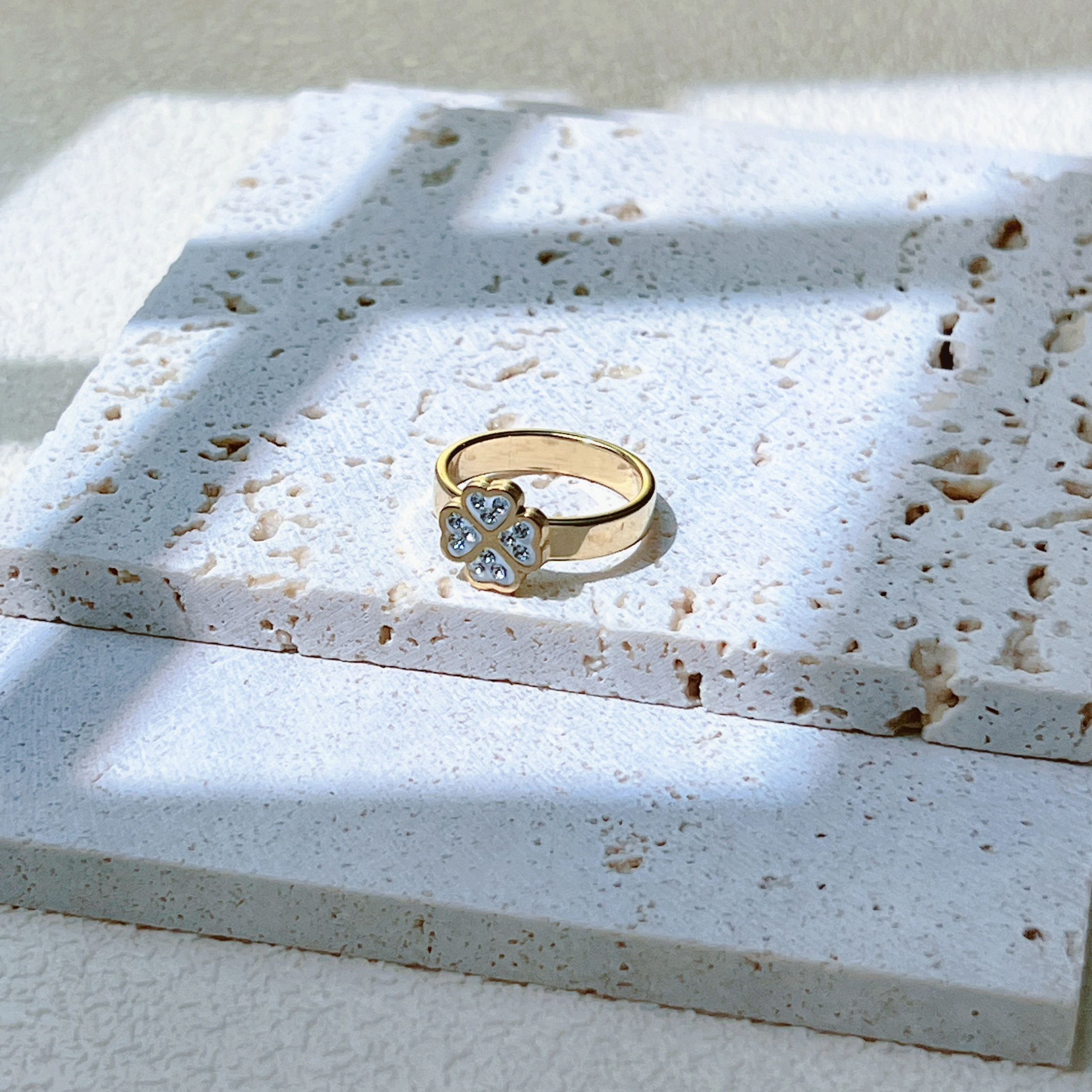 Stainless steel colored zircon ring with unique design, medieval style zircon brilliant luster, fashionable women's ring jewelry detail image 6