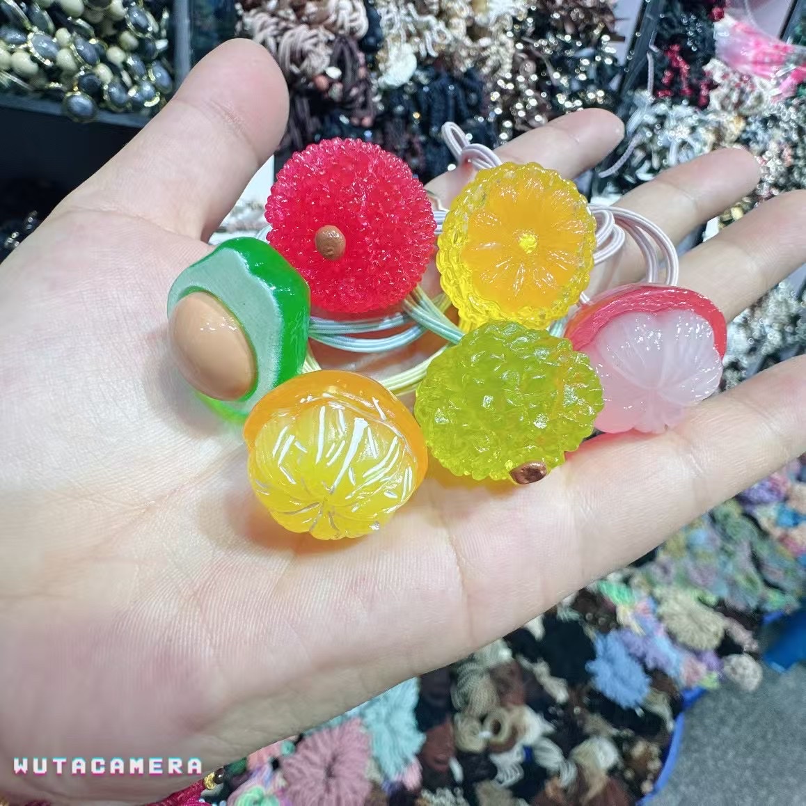 韩版发圈发绳头绳水果卡通时尚品牌可爱皮筋头饰 抓夹点钻设计 美发装饰品 简约时尚发饰女生专用