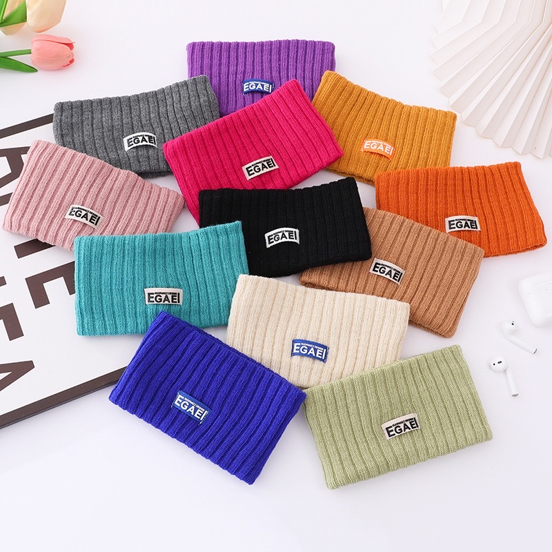 2023 Versatile letter hair band, female Internet celebrity, Korean warm woolen knitted hair band, hat, wide edge head cover, hair band, sports hair band, yoga hair band