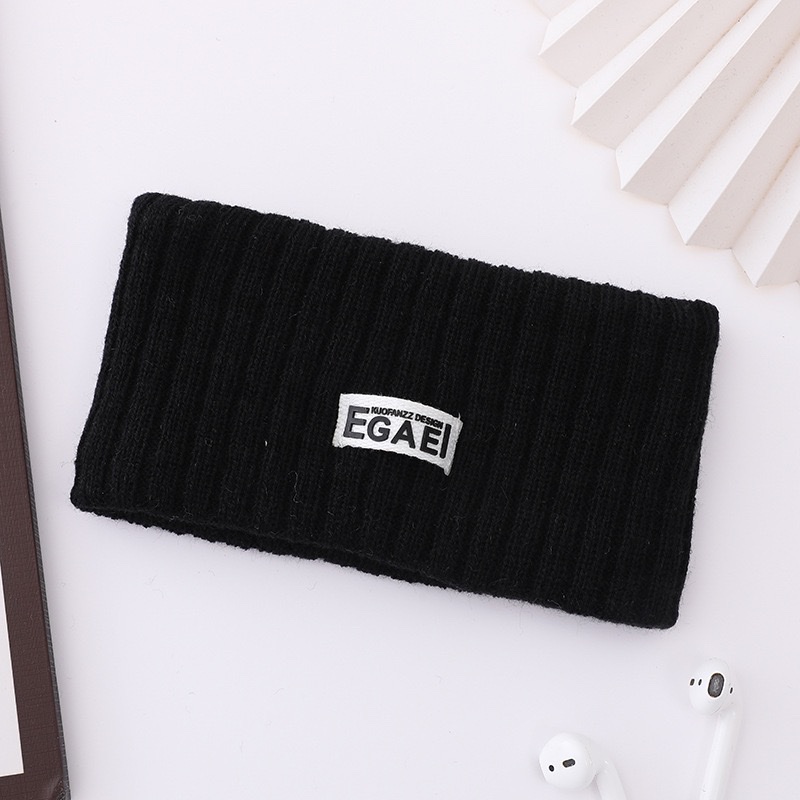 2023 Versatile letter hair band, female Internet celebrity, Korean warm woolen knitted hair band, hat, wide edge head cover, hair band, sports hair band, yoga hair band details Picture