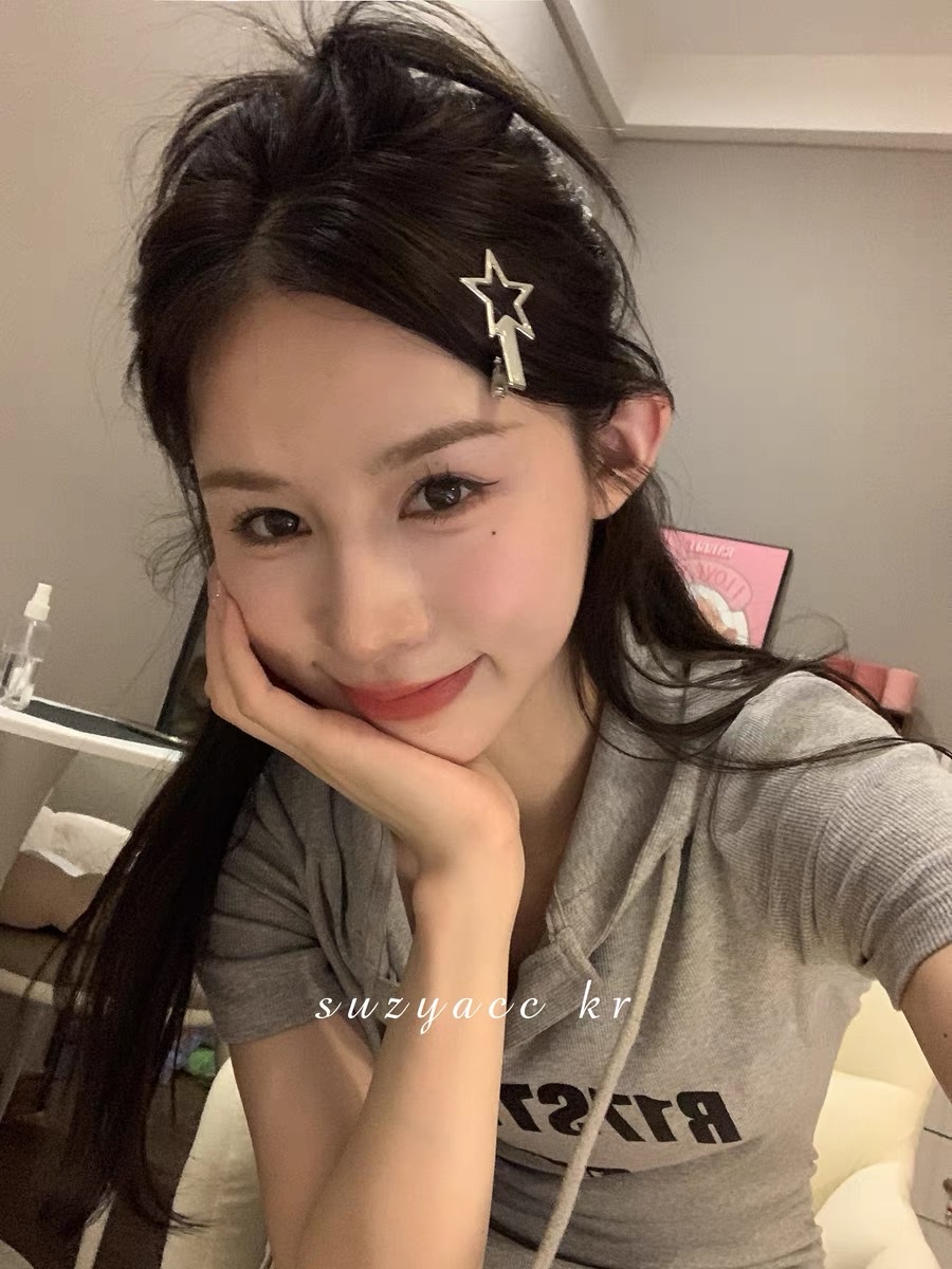 金属甜酷刘海发夹化妆发饰额前碎发夹简约夹子2025新款女发束发带细节图