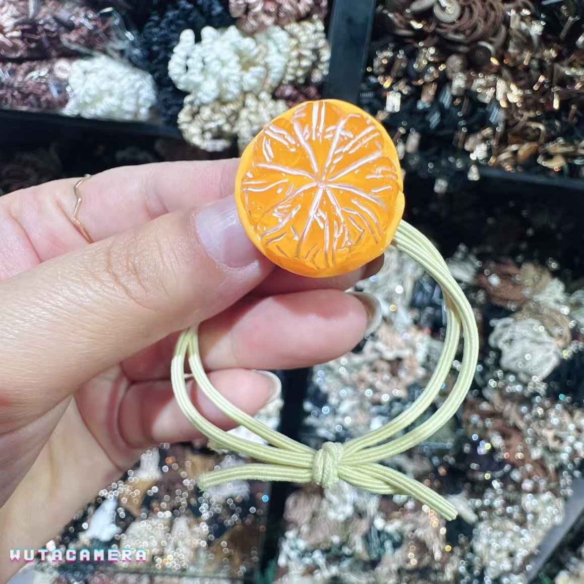 韩版发圈发绳头绳水果卡通时尚品牌可爱皮筋头饰 抓夹点钻设计 美发装饰品 简约时尚发饰女生专用细节图