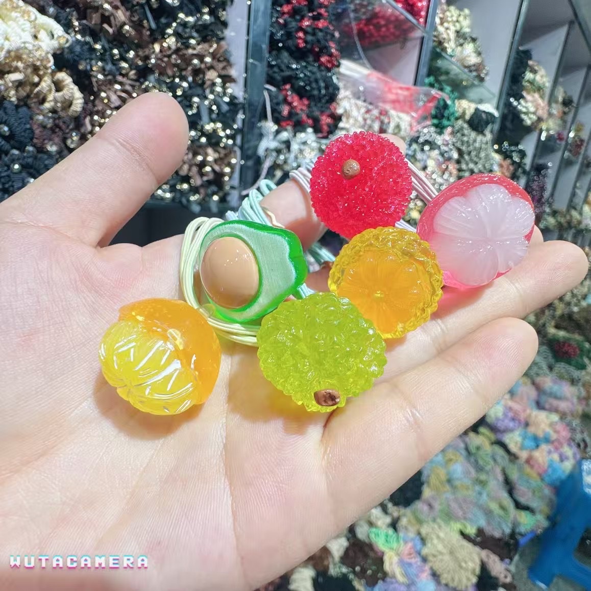 韩版发圈发绳头绳水果卡通时尚品牌可爱皮筋头饰 抓夹点钻设计 美发装饰品 简约时尚发饰女生专用详情图2
