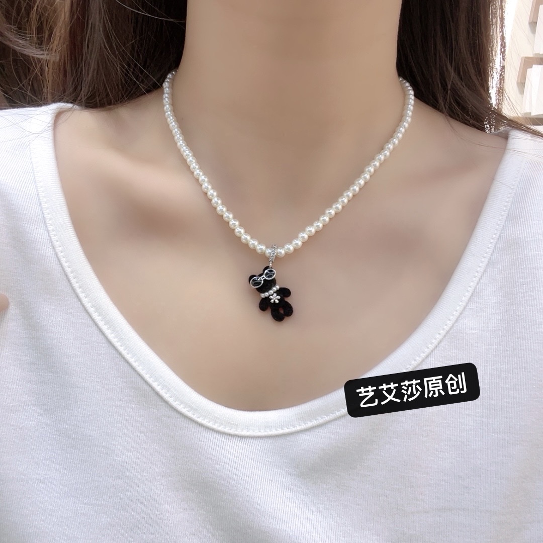 韩版小熊项链戒指耳环耳骨夹2025秋冬季提前上新