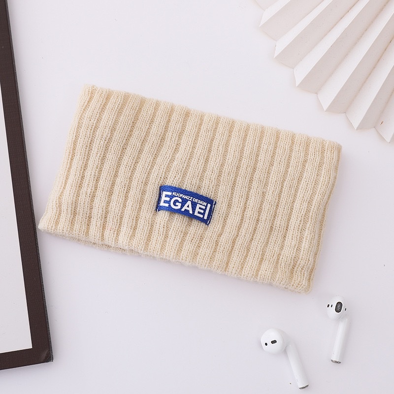 2023 Versatile letter hair band, female Internet celebrity, Korean warm woolen knitted hair band, hat, wide edge head cover, hair band, sports hair band, yoga hair band Specification image