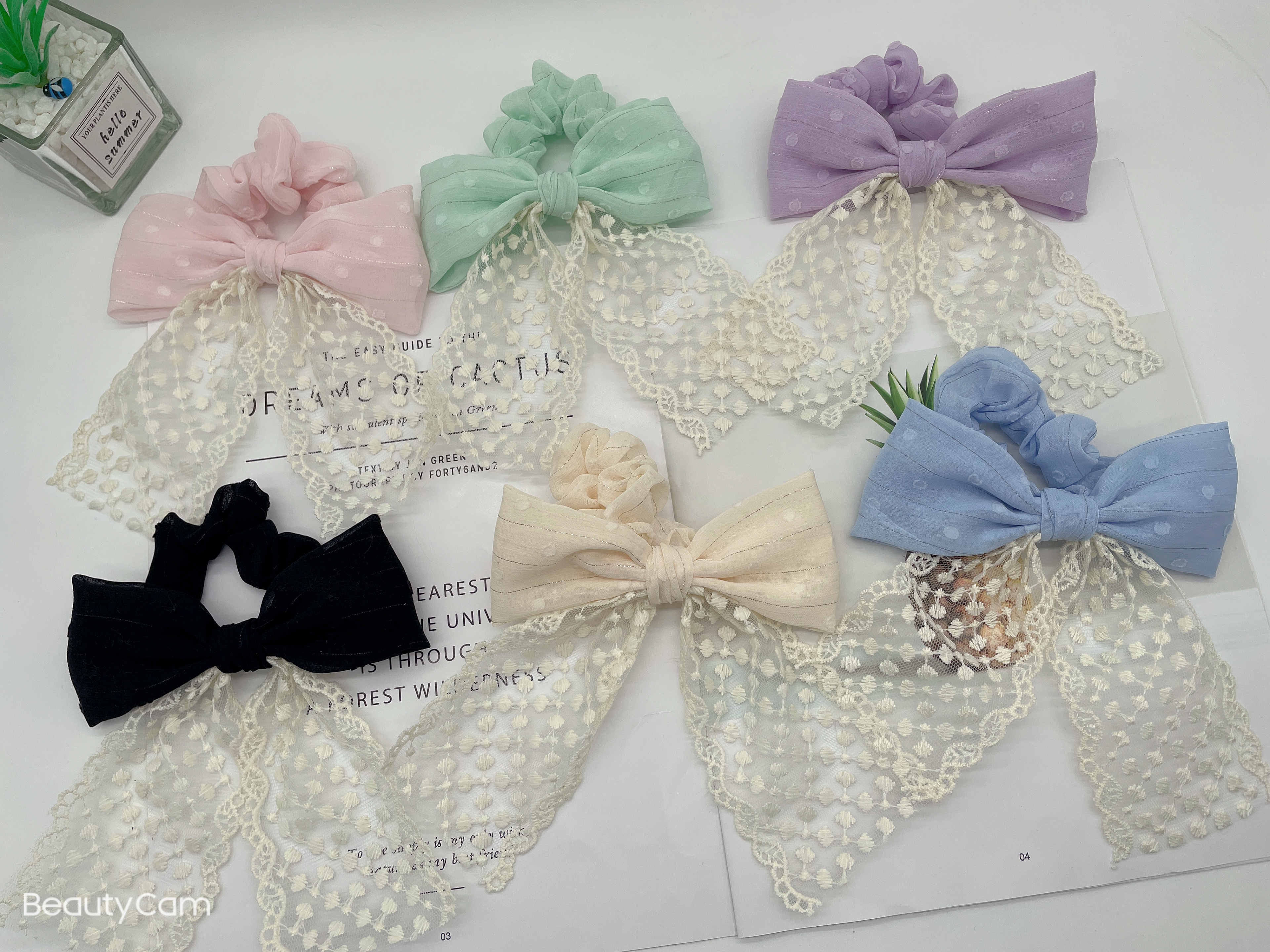 女士拼接韩版发圈 头饰 简约时尚头绳 韩版拼接发饰 女士时尚头饰发圈