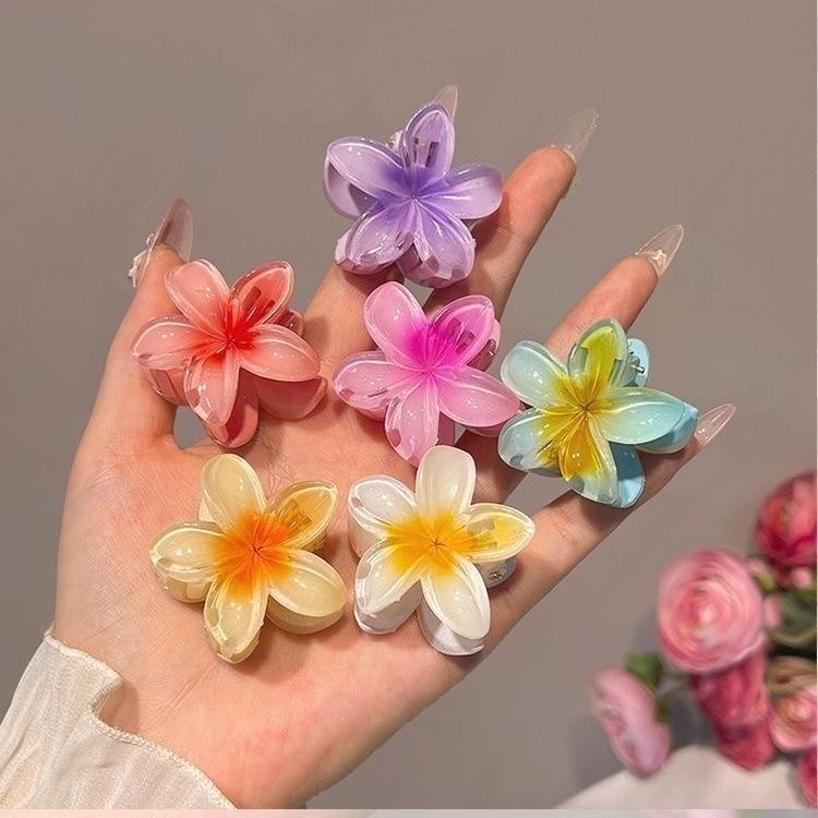 浪漫气质优雅设计感女小众设计沙滩度假日常紫荆花抓夹气质鲨鱼夹详情图2