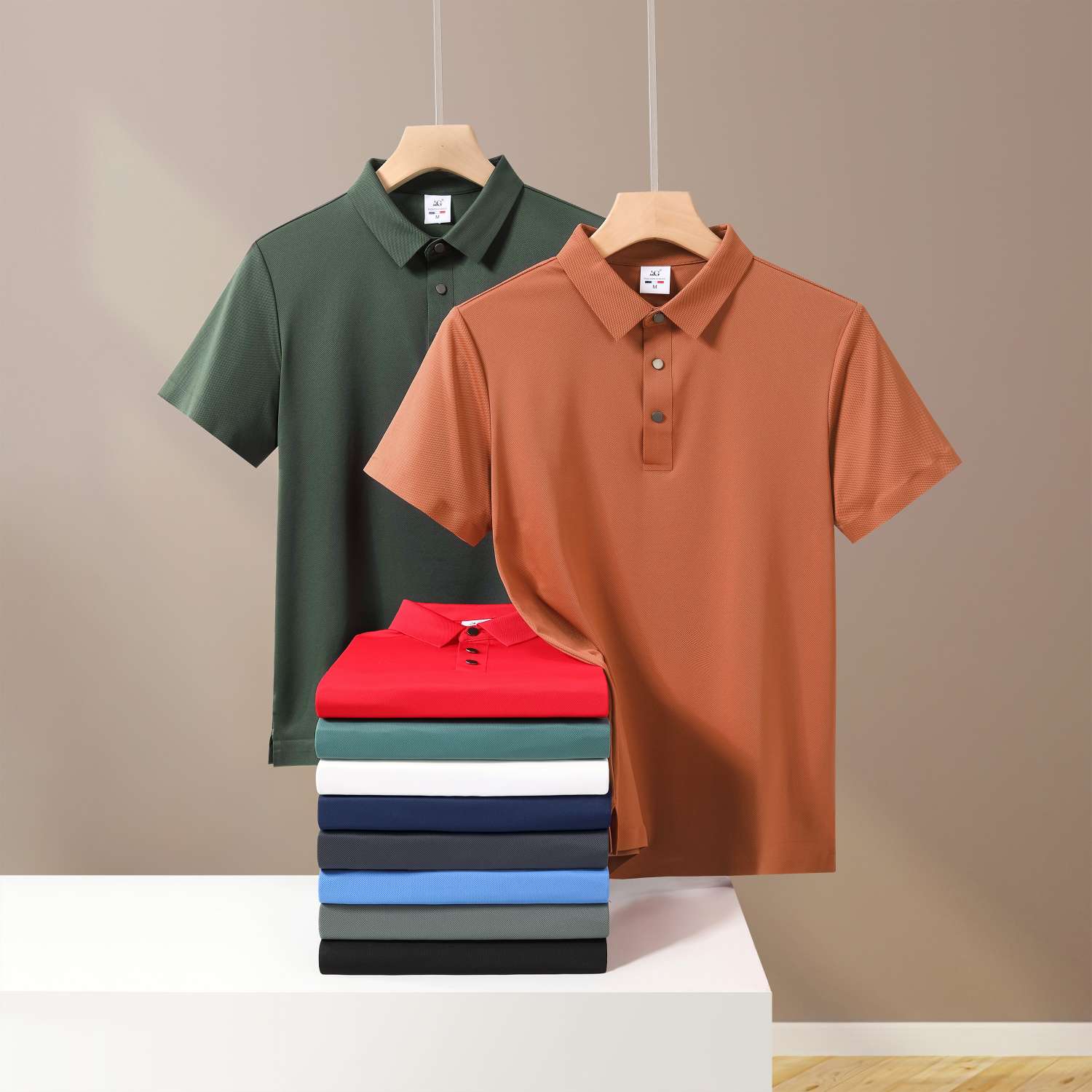Cross-border high-quality 5A200 brocade ammonia seamless solid color round neck seamless, high-end quick-drying ice cool silk men's short-sleeved, high-end occasion men's casual wear, comfortable, breathable and fashionable new style detail image 6