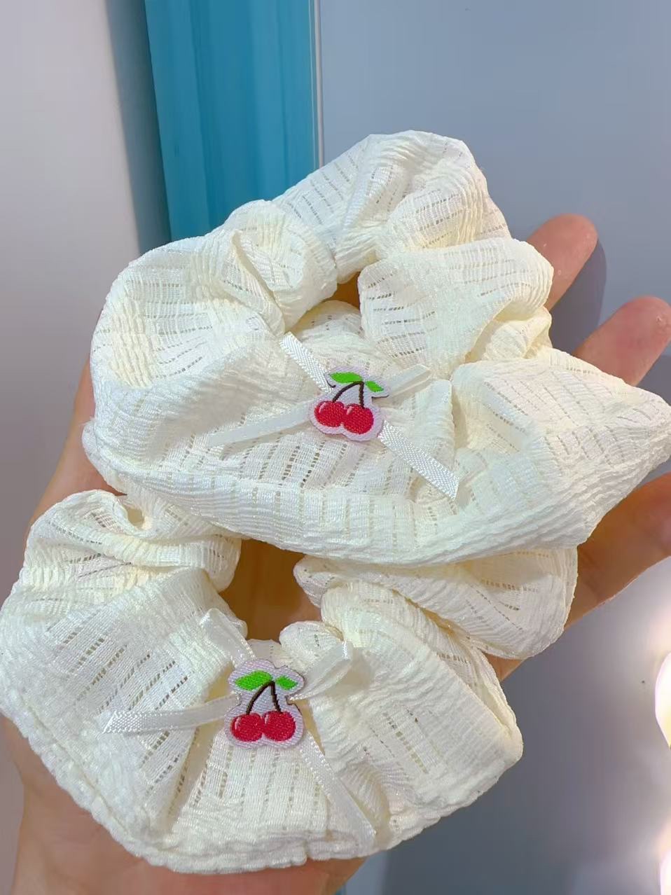 时尚饰品大肠发圈 水果卡通配件 气质大肠圈发绳 简约发饰发圈女士头饰发圈饰品大肠圈头绳细节图