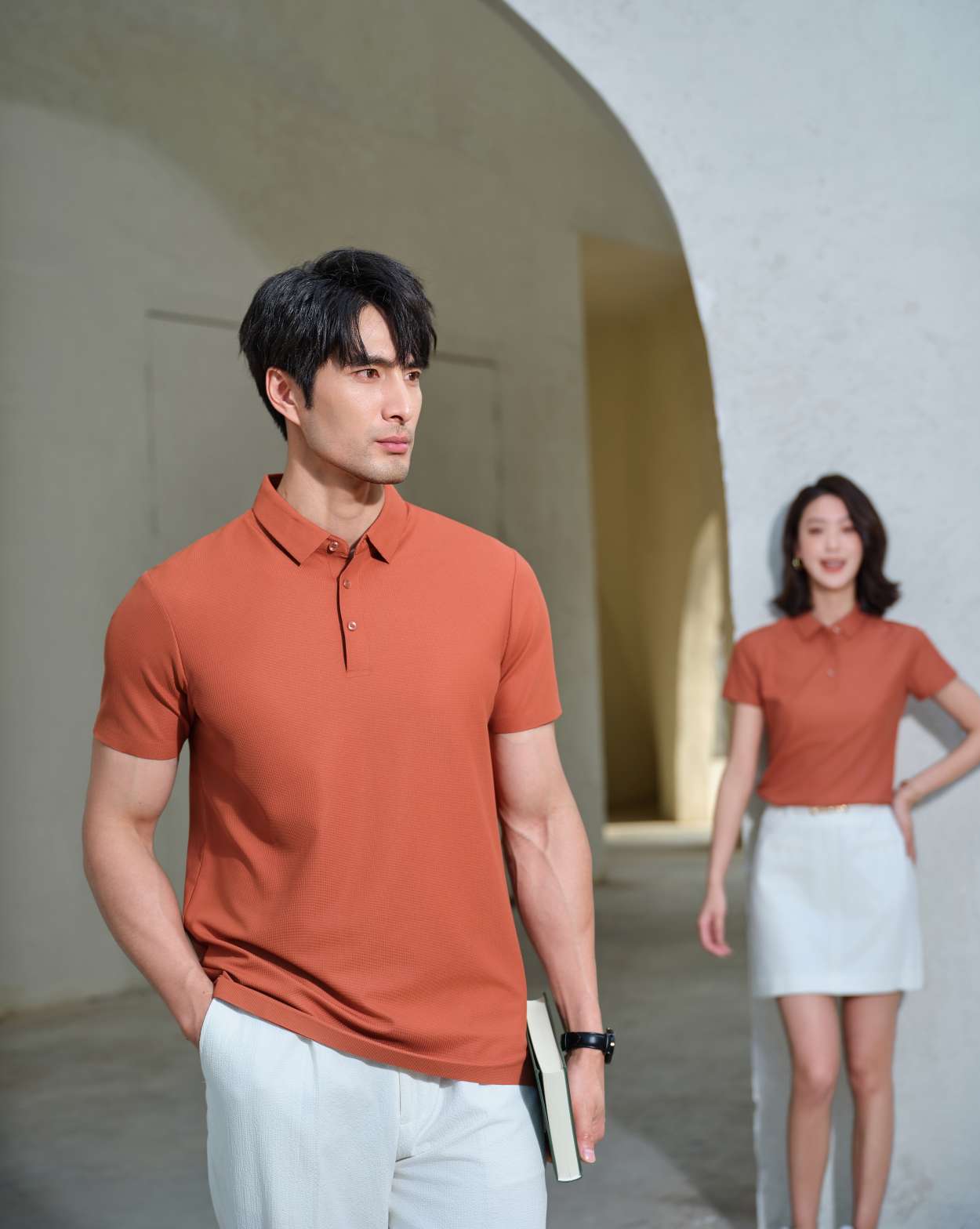 Cross-border high-quality 5A500 brocade ammonia seamless solid color round neck traceless high-end quick-drying ice cool silk men's short-sleeved casual wear for high-end occasions, comfortable, breathable and fashionable new style detail image 18