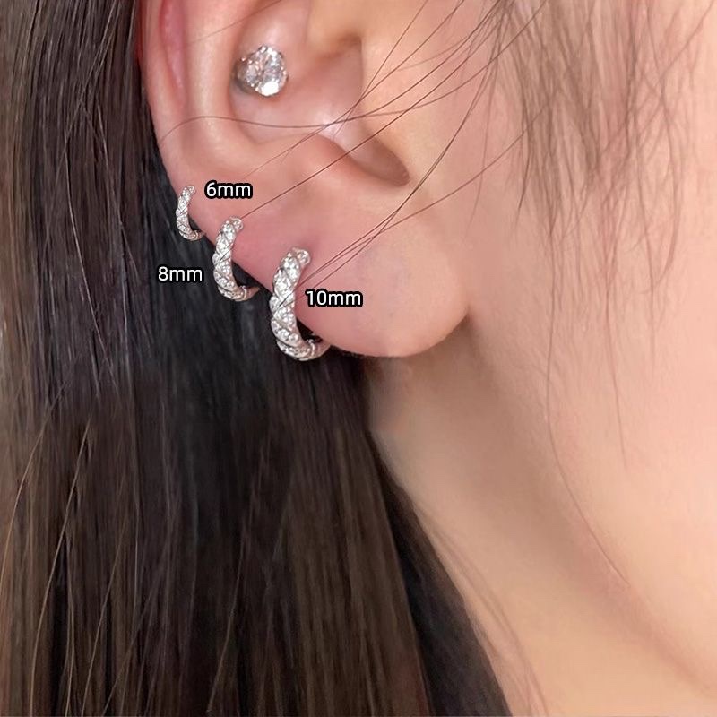 925 silver ear rings, fashionable and elegant for women, anti-allergy ear buckles, new Korean version earrings, 455 accessories, earrings, earrings, stud accessories detail image 10