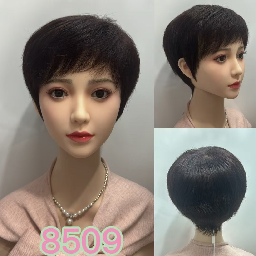 Edad media y avanzada todo hecho a mano cabello real trenza cabello natural transpirable ligero reducción de edad Application Scenario
