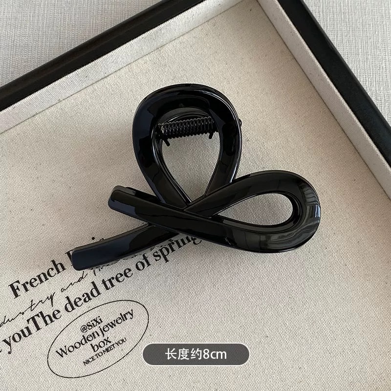 French LastKiss small, elegant hairpin, a high-end shark clip for the back of a woman's head, half-tied without leaving any marks Specification image