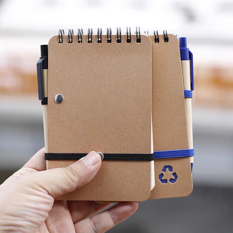 Custom-made coil notebooks, notebooks, notepads, 70-page notebooks with ballpoint pens, portable notebooks, and temporary record books details Picture