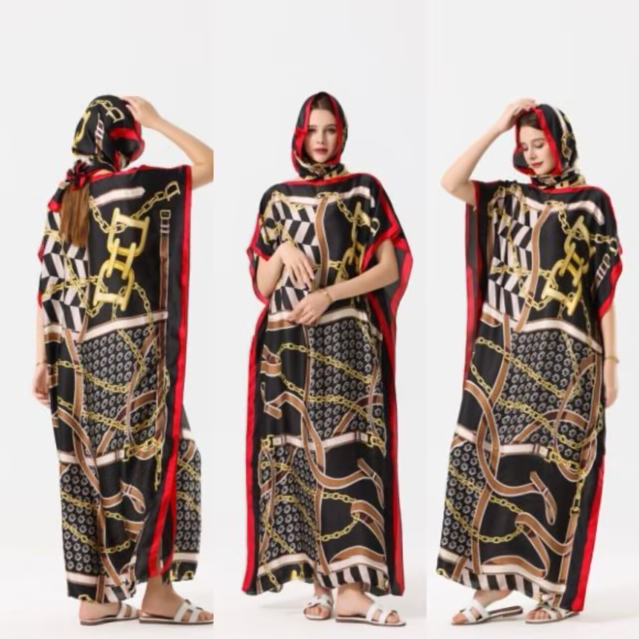 African robe manufacturer direct sales, self-production and self-sale, custom-made scarves based on samples, Muslim sun protection details Picture