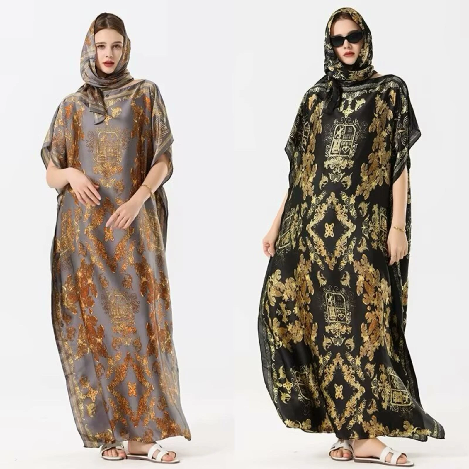 African robe manufacturer direct sales, self-production and self-sale, custom-made scarves based on samples, Muslim sun protection detail image 16