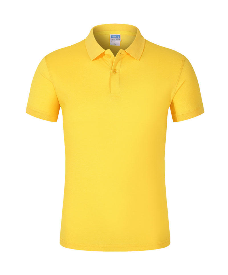 Cross-border cotton imitation CVC solid color lapel new short-sleeved lapel polo for both men and women, fashionable and casual polo for both men and women, simple and comfortable short-sleeved trendy polo detail image 19