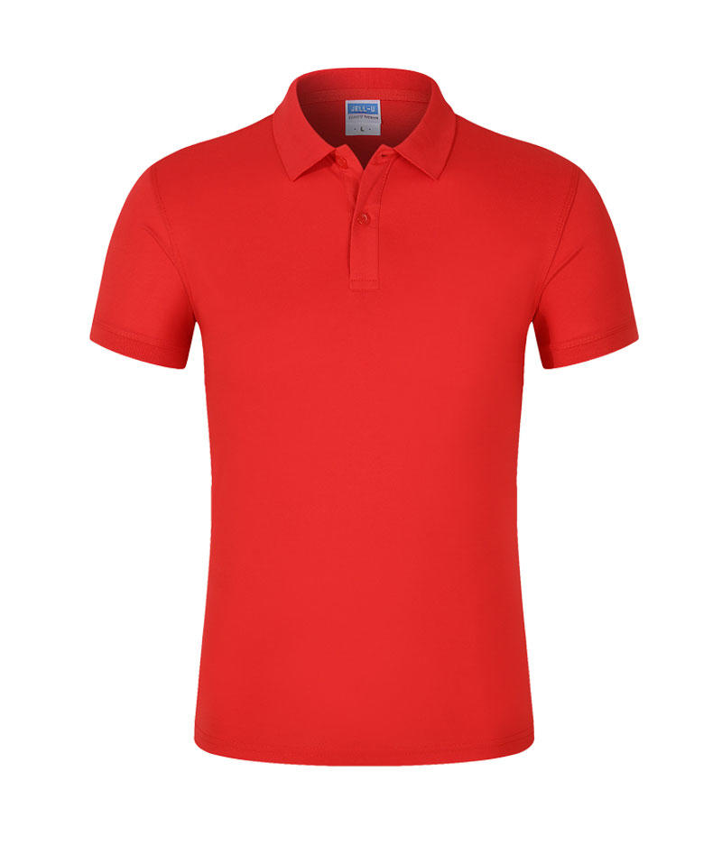 Cross-border cotton imitation CVC solid color lapel new short-sleeved lapel polo for both men and women, fashionable and casual polo for both men and women, simple and comfortable short-sleeved trendy polo details Picture