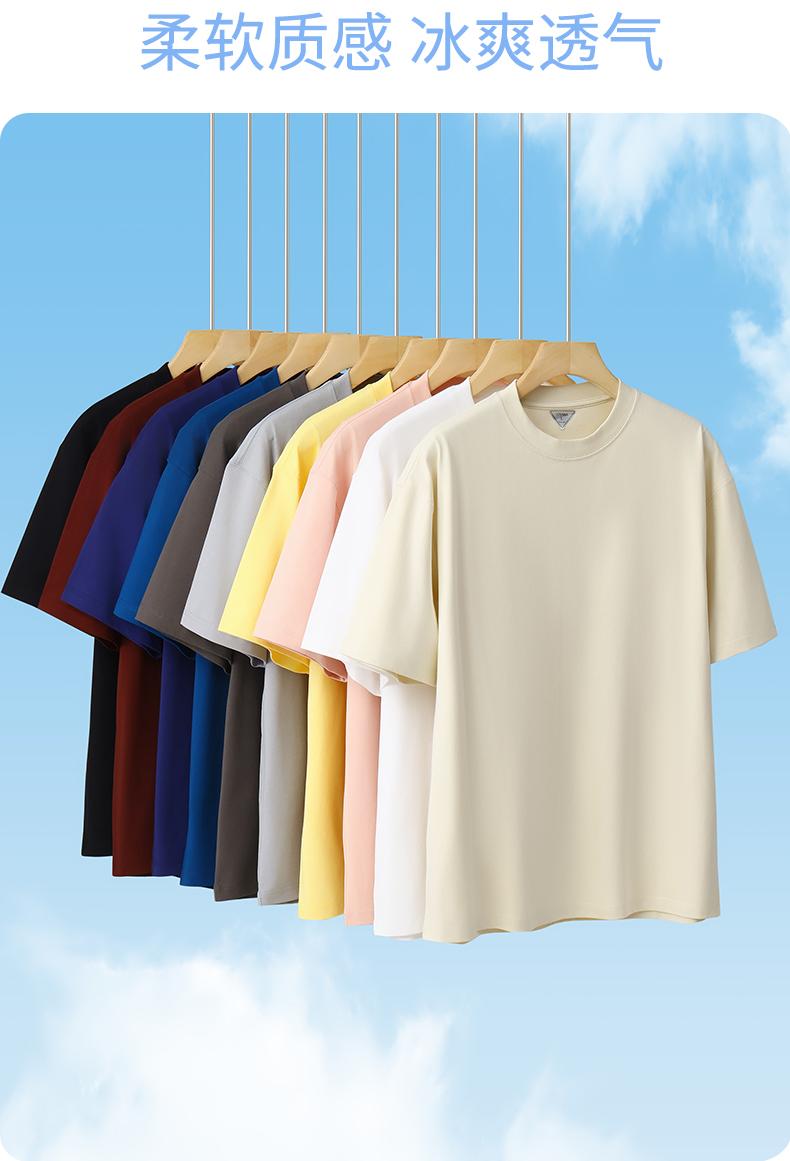Cross-border Solona streetwear brand large off-the-shoulder, large-sized round-neck T-shirt 260g/㎡ New short-sleeved T-shirt for both men and women. Trendy and fashionable casual T-shirt for both men and women. Simple and comfortable short-sleeved trendy T-shirt detail image 5