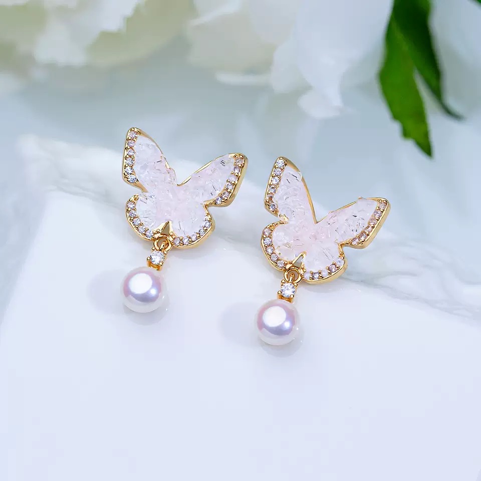 The Weishiliya Ice Crystal Natural freshwater Pearl Earrings S925 silver needle gradient color earrings for women exude a sense of high-end sophistication detail image 12