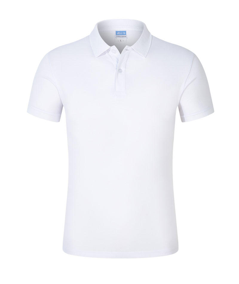 Cross-border cotton imitation CVC solid color lapel new short-sleeved lapel polo for both men and women, fashionable and casual polo for both men and women, simple and comfortable short-sleeved trendy polo detail image 8