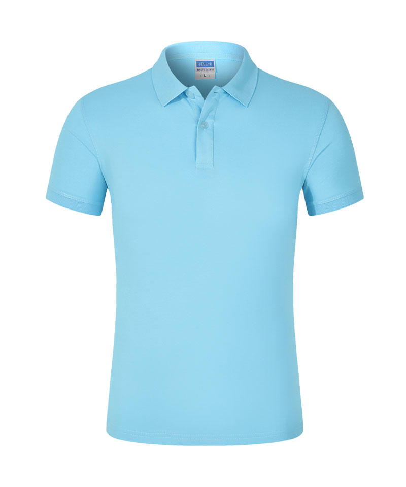 Cross-border cotton imitation CVC solid color lapel new short-sleeved lapel polo for both men and women, fashionable and casual polo for both men and women, simple and comfortable short-sleeved trendy polo detail image 14