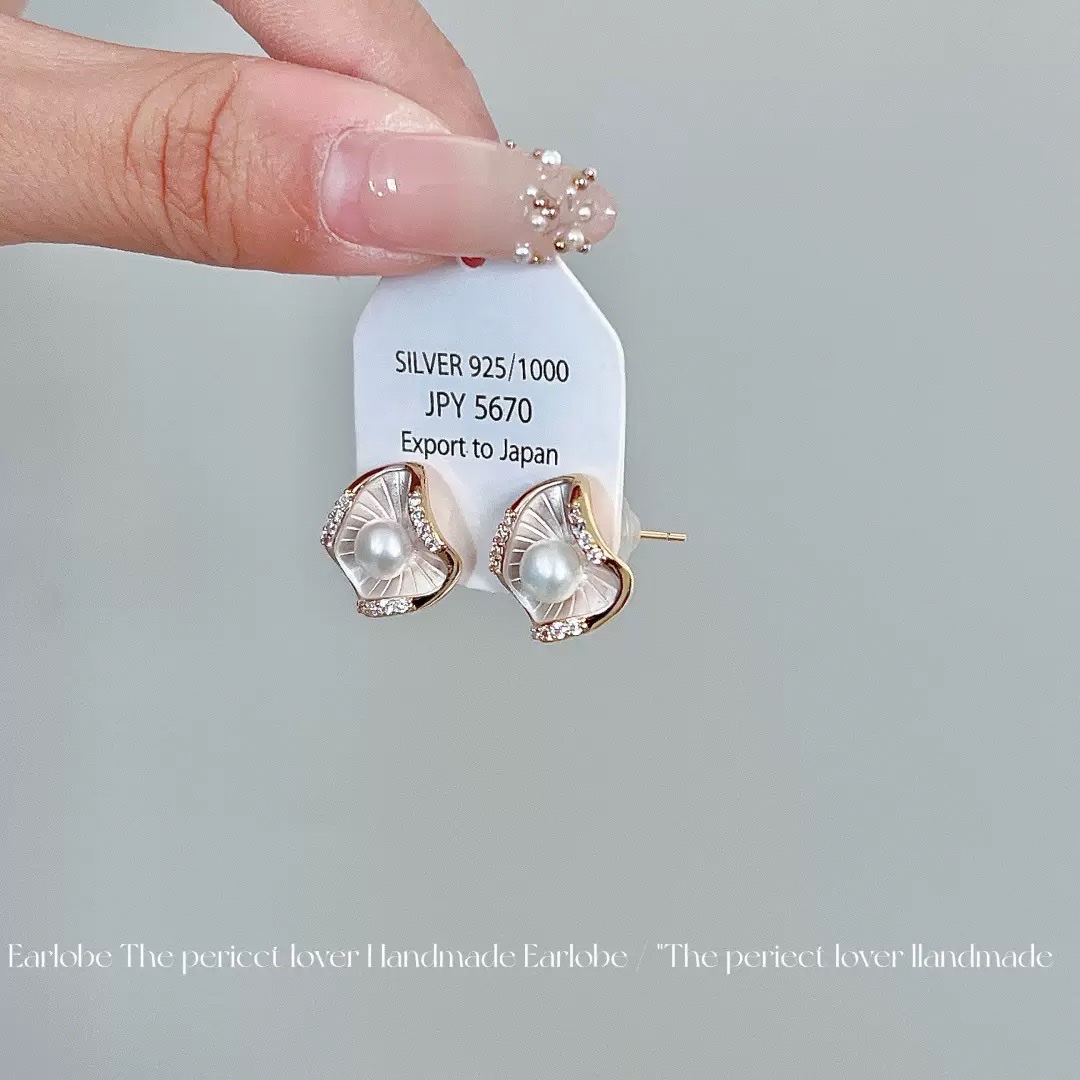 Yabidai Classic Beauty New Chinese style freshwater Pearl Zircon stud earrings, fairy-like high-end feel, 2025 new light luxury and versatile earrings detail image 6