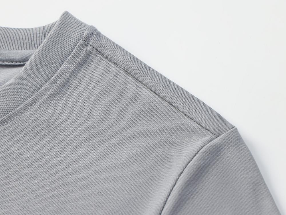 Cross-border Solona trendy brand round-neck T-shirt 260g/㎡ Women's new short-sleeved T-shirt with a cinched waist design. Women's trendy clothes, fashionable and casual women's T-shirt, simple and comfortable short-sleeved trendy T-shirt detail image 10