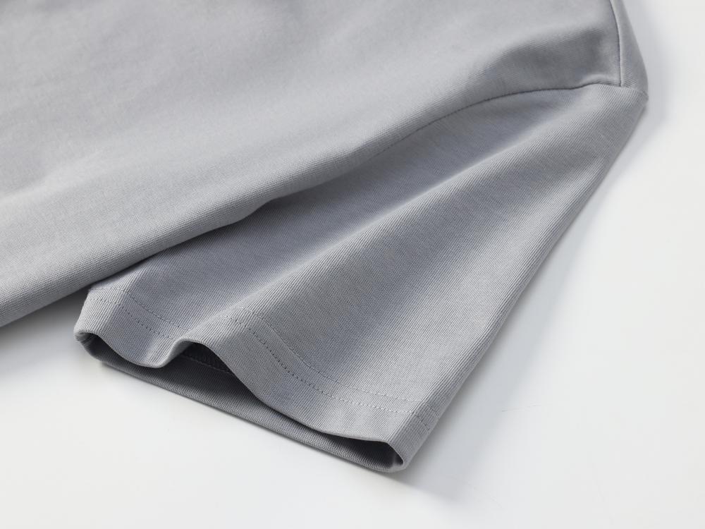 Cross-border Solona trendy brand round-neck T-shirt 260g/㎡ Women's new short-sleeved T-shirt with a cinched waist design. Women's trendy clothes, fashionable and casual women's T-shirt, simple and comfortable short-sleeved trendy T-shirt detail image 8