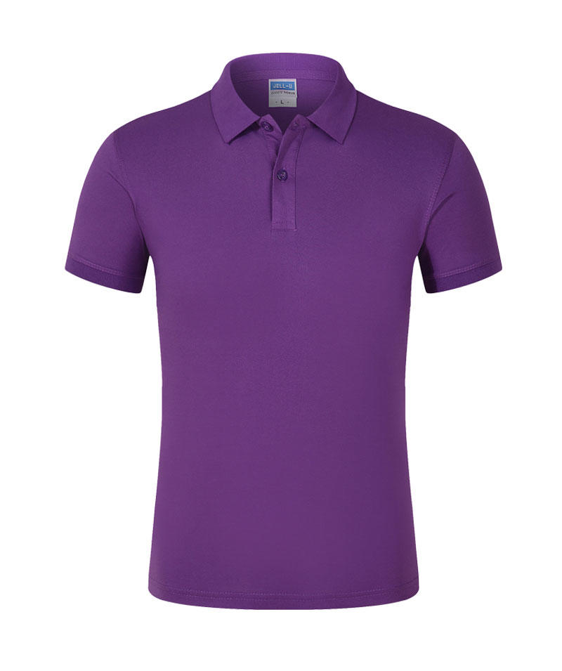 Cross-border cotton imitation CVC solid color lapel new short-sleeved lapel polo for both men and women, fashionable and casual polo for both men and women, simple and comfortable short-sleeved trendy polo detail image 20