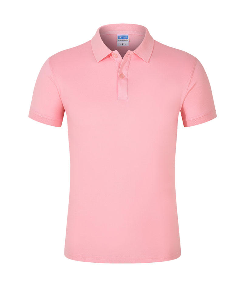 Cross-border cotton imitation CVC solid color lapel new short-sleeved lapel polo for both men and women, fashionable and casual polo for both men and women, simple and comfortable short-sleeved trendy polo detail image 18