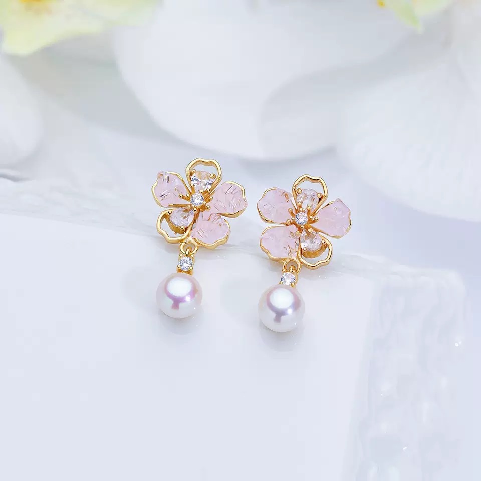 The Weishiliya Ice Crystal Natural freshwater Pearl Earrings S925 silver needle gradient color earrings for women exude a sense of high-end sophistication detail image 13