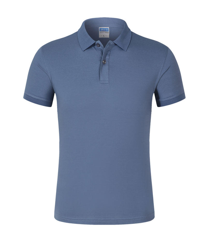 Cross-border cotton imitation CVC solid color lapel new short-sleeved lapel polo for both men and women, fashionable and casual polo for both men and women, simple and comfortable short-sleeved trendy polo detail image 11
