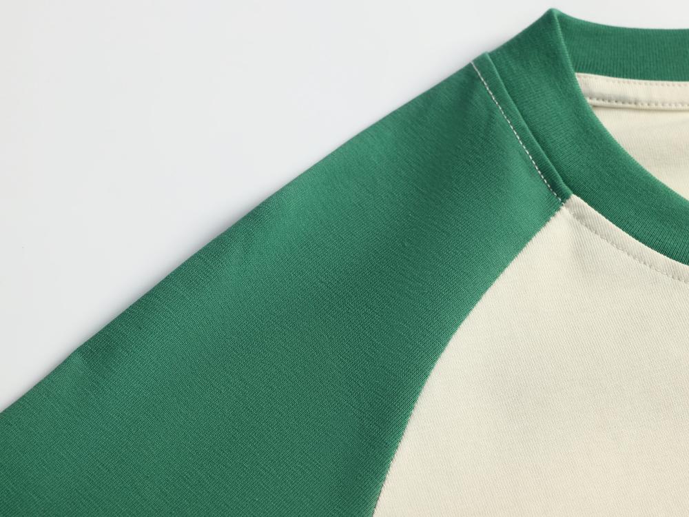 Cross-border Solona shoulder Patch color round Neck T-shirt 260g/㎡ Men's and women's same new short-sleeved T-shirt Men's and women's trendy clothes, fashionable and casual men's and women's T-shirt simple and comfortable short-sleeved trendy T-shirt detail image 11