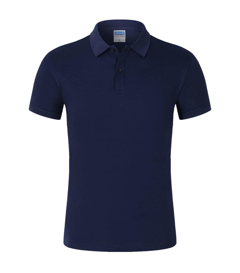 Cross-border cotton imitation CVC solid color lapel new short-sleeved lapel polo for both men and women, fashionable and casual polo for both men and women, simple and comfortable short-sleeved trendy polo detail image 10